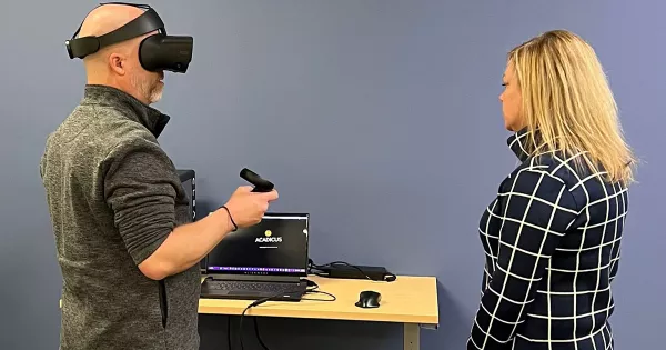 Bill Ballo and Carly Brady VR demo photo