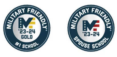 Military Friendly top 10 badges